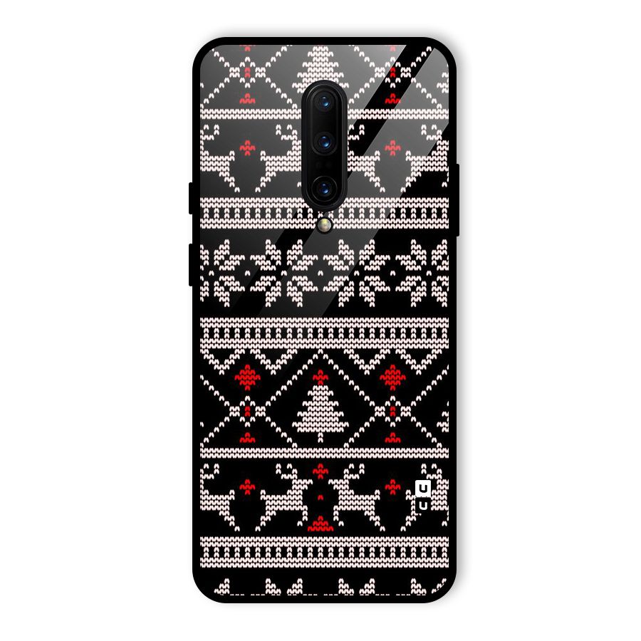 Christmas Seamless Aztec Pattern Glass Back Case for OnePlus 7 Pro