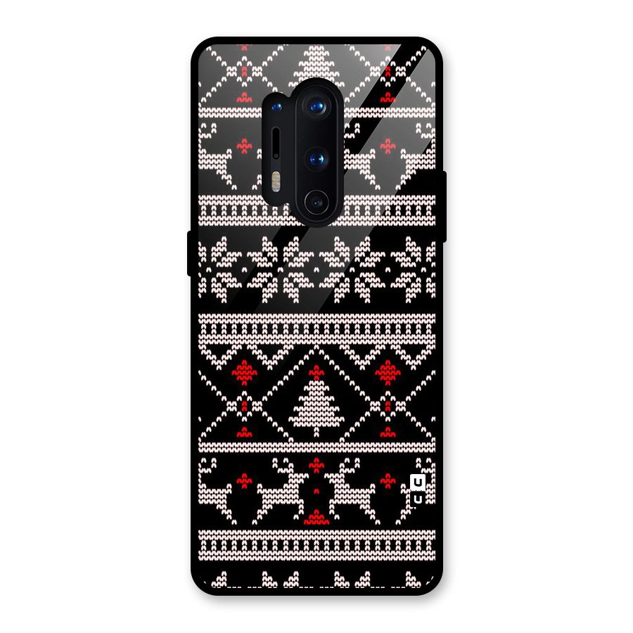 Christmas Seamless Aztec Pattern Glass Back Case for OnePlus 8 Pro