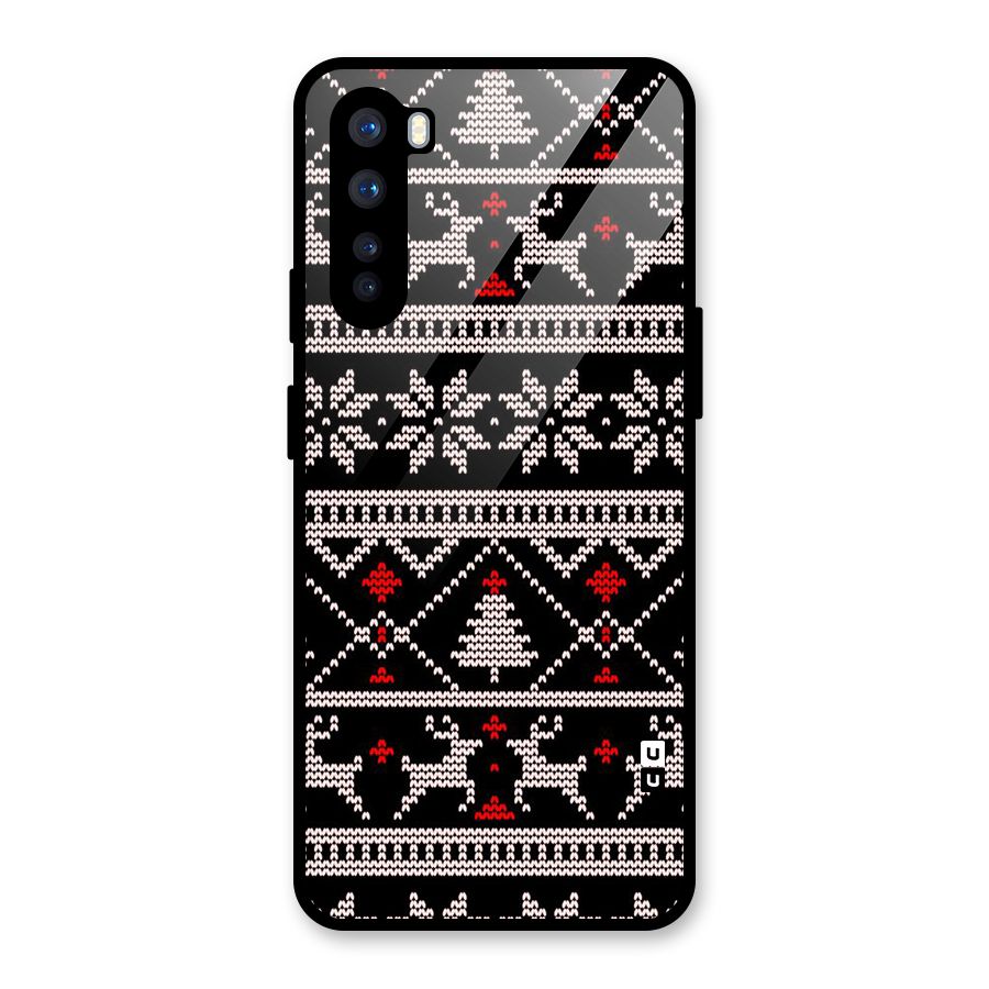 Christmas Seamless Aztec Pattern Glass Back Case for OnePlus Nord