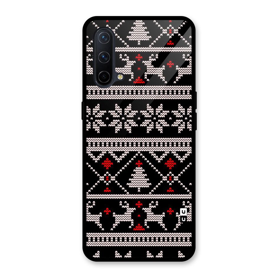 Christmas Seamless Aztec Pattern Glass Back Case for OnePlus Nord CE 5G