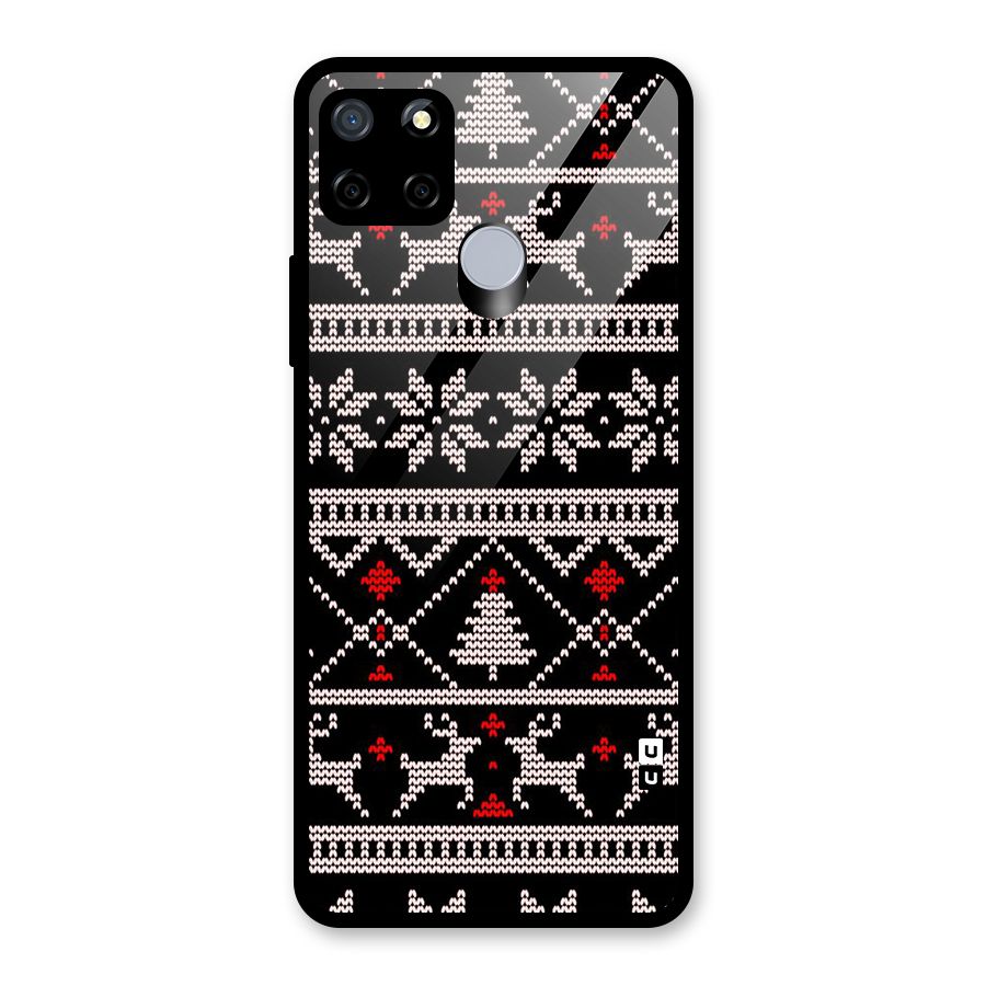Christmas Seamless Aztec Pattern Glass Back Case for Realme Narzo 20