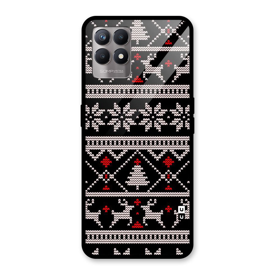 Christmas Seamless Aztec Pattern Glass Back Case for Realme Narzo 50