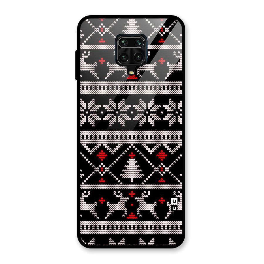 Christmas Seamless Aztec Pattern Glass Back Case for Redmi Note 10 Lite