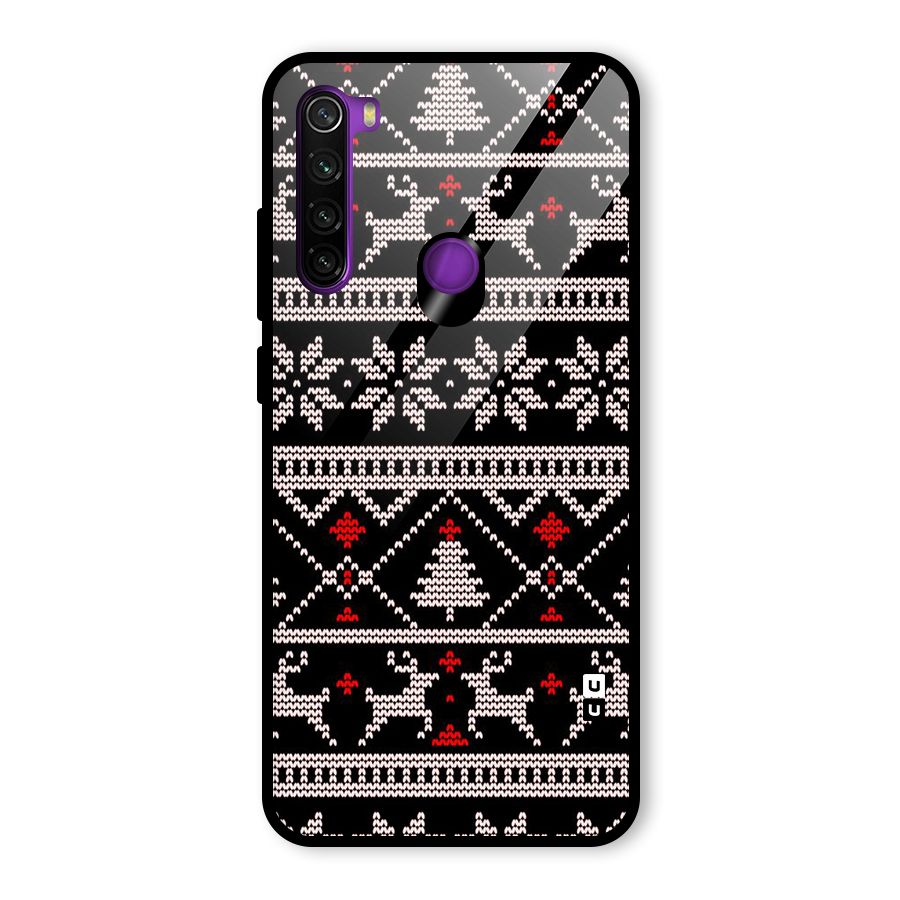 Christmas Seamless Aztec Pattern Glass Back Case for Redmi Note 8