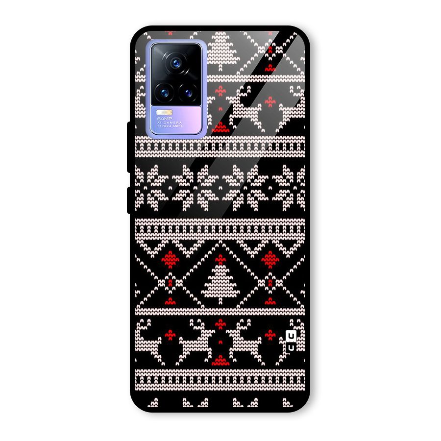 Christmas Seamless Aztec Pattern Glass Back Case for Vivo Y73