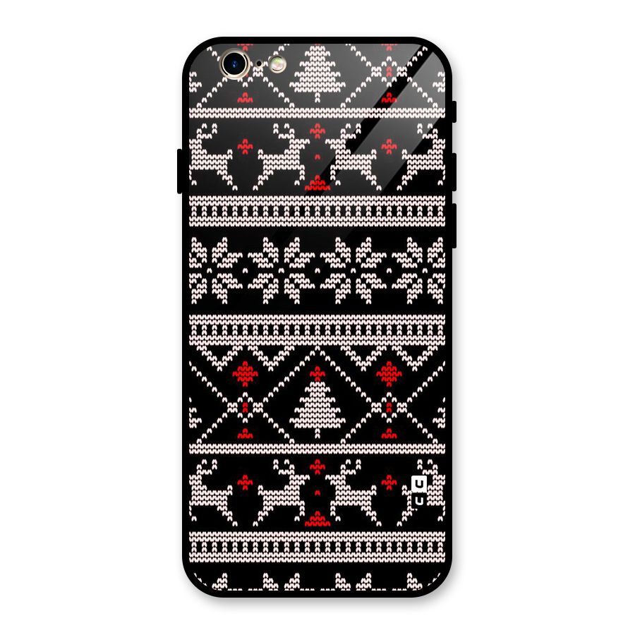 Christmas Seamless Aztec Pattern Glass Back Case for iPhone 6 6S