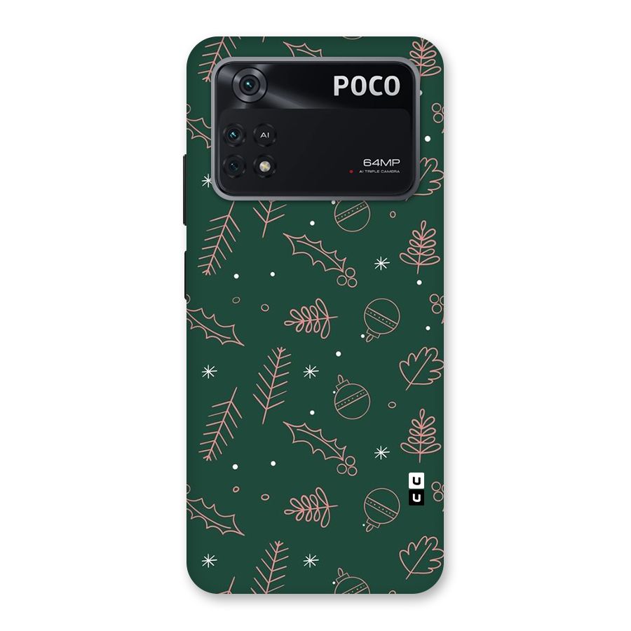 Christmas Season Leaves Back Case for Poco M4 Pro 4G