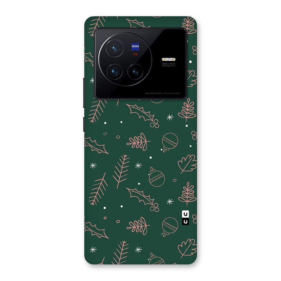 Christmas Season Leaves Back Case for Vivo X80