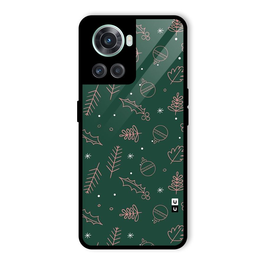 Christmas Season Leaves Glass Back Case for OnePlus 10R