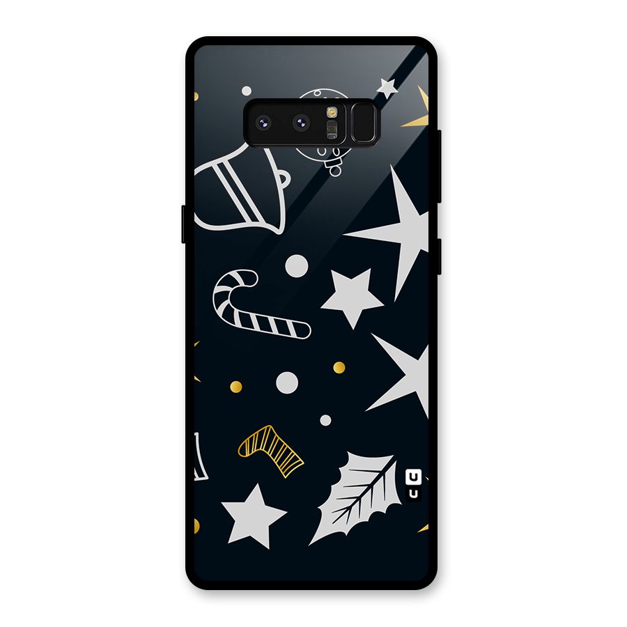 Christmas Special Pattern Glass Back Case for Galaxy Note 8
