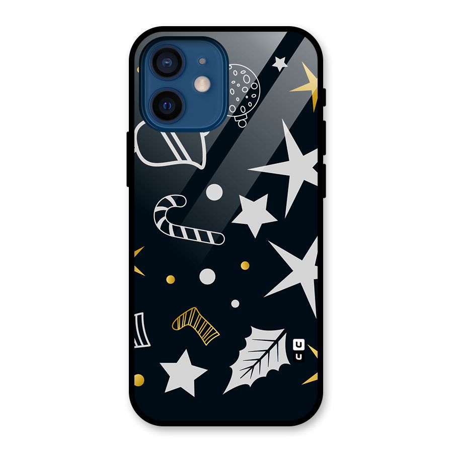 Christmas Special Pattern Glass Back Case for iPhone 12 Mini