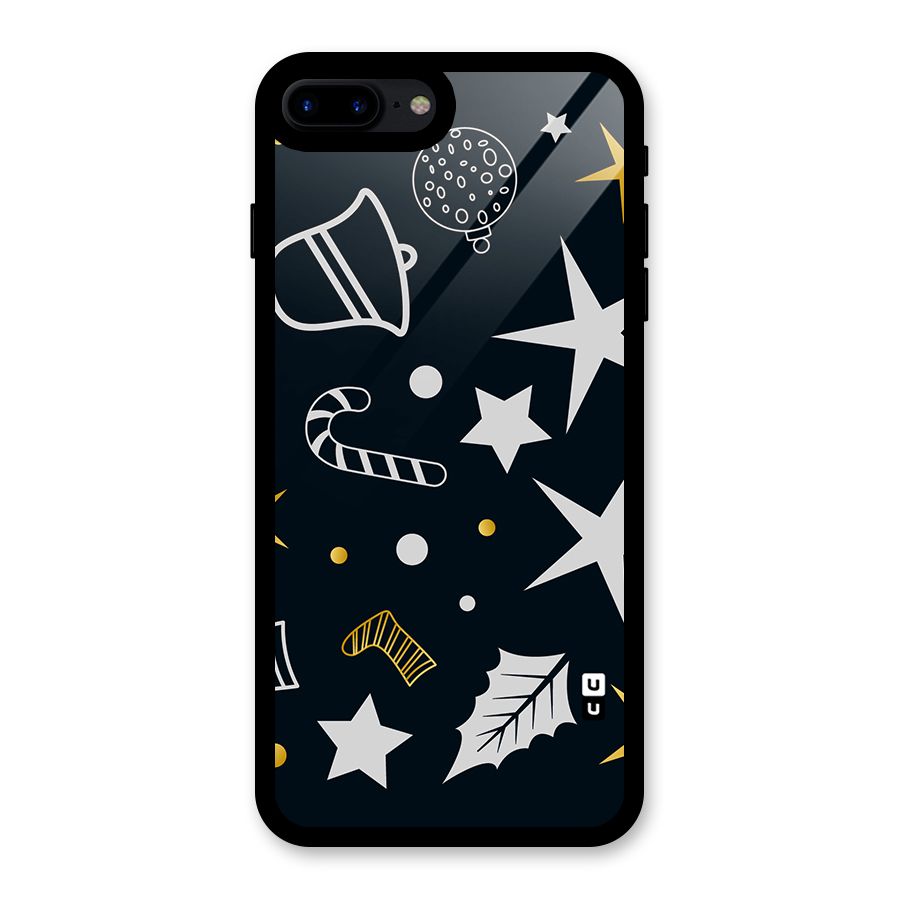 Christmas Special Pattern Glass Back Case for iPhone 7 Plus