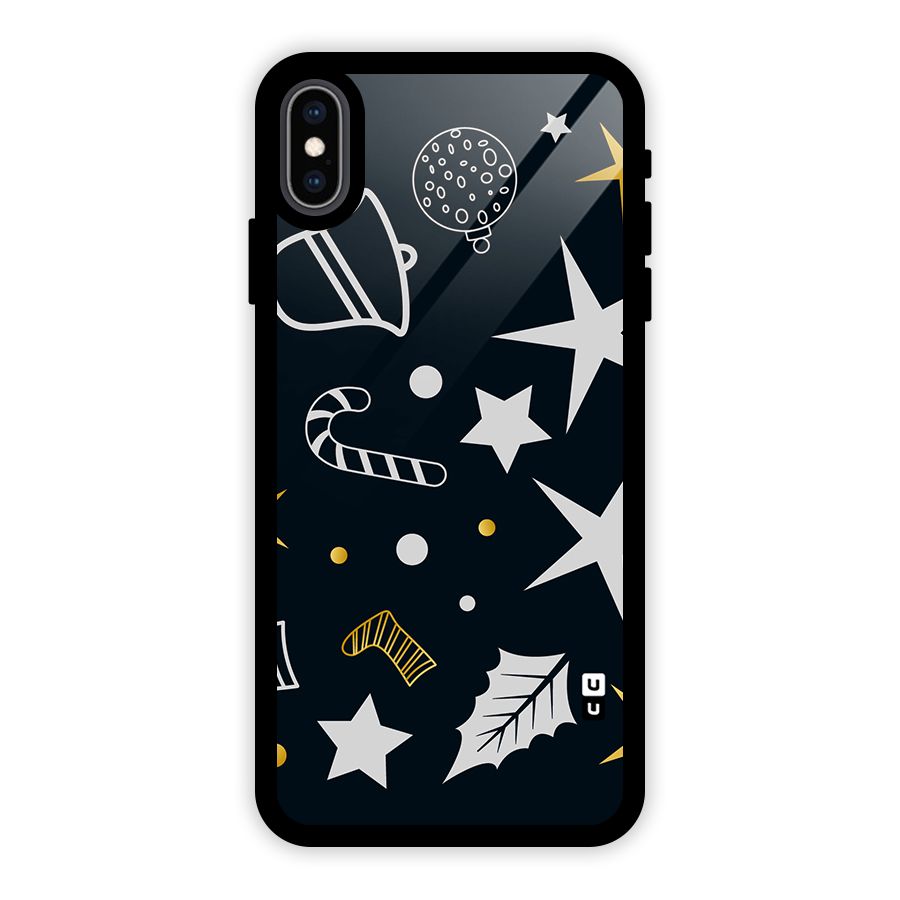 Christmas Special Pattern Glass Back Case for iPhone XS Max