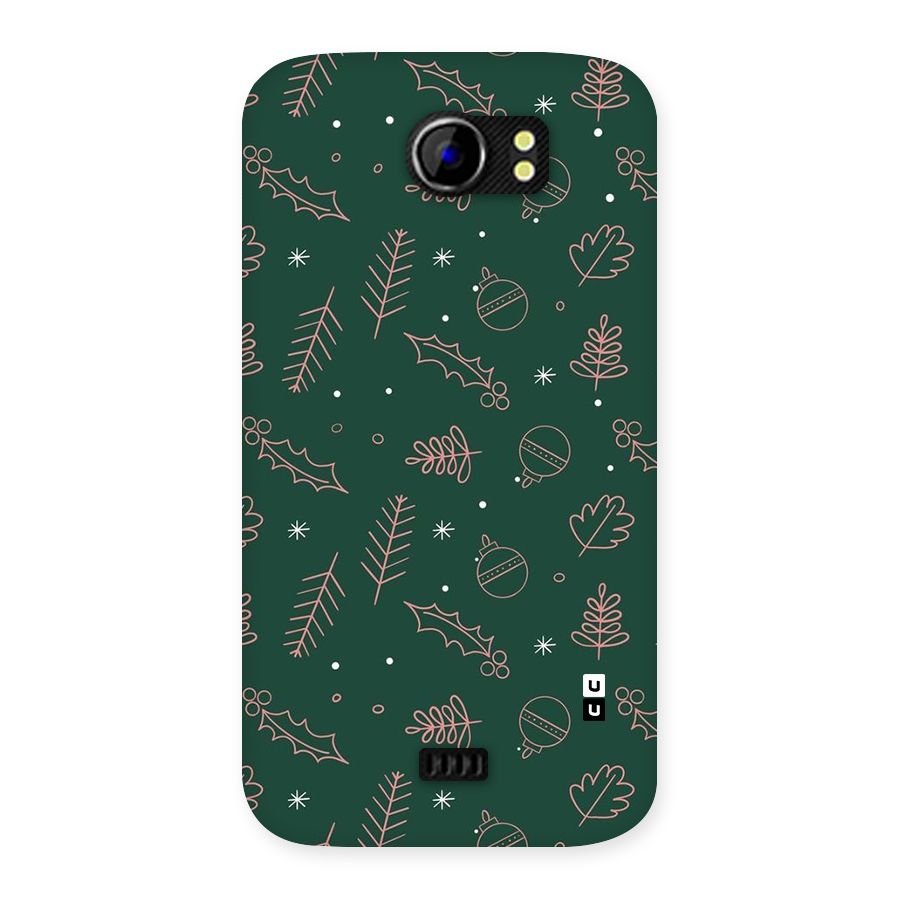 Christmas Vibes Leaves Back Case for Canvas 2 A110