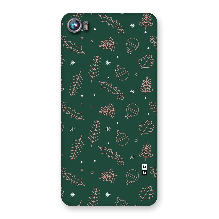Christmas Vibes Leaves Back Case for Canvas Fire 4 (A107)