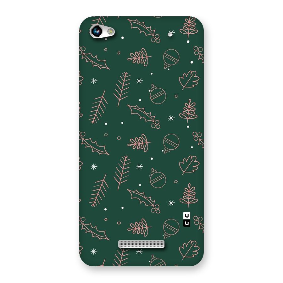 Christmas Vibes Leaves Back Case for Canvas Hue 2 A316