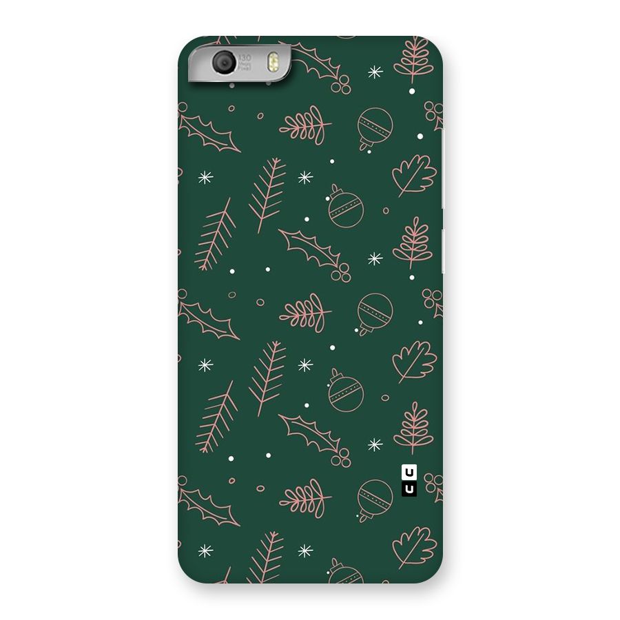 Christmas Vibes Leaves Back Case for Canvas Knight 2