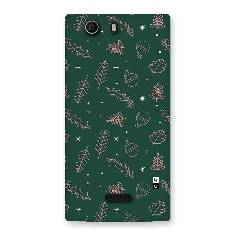 Christmas Vibes Leaves Back Case for Canvas Nitro 2 E311