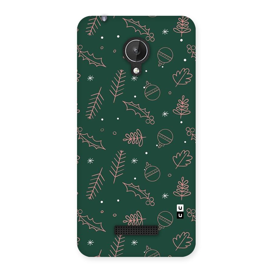 Christmas Vibes Leaves Back Case for Canvas Spark Q380