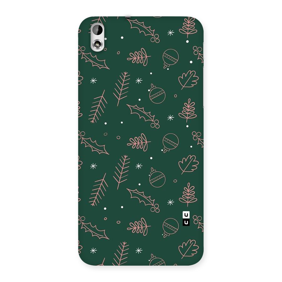 Christmas Vibes Leaves Back Case for Desire 816g
