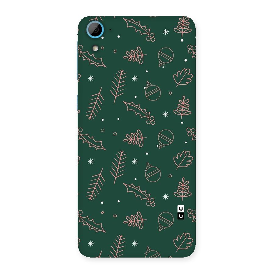 Christmas Vibes Leaves Back Case for Desire 826