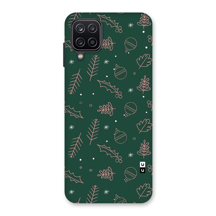Christmas Vibes Leaves Back Case for Galaxy A12