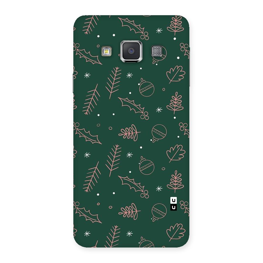 Christmas Vibes Leaves Back Case for Galaxy A3