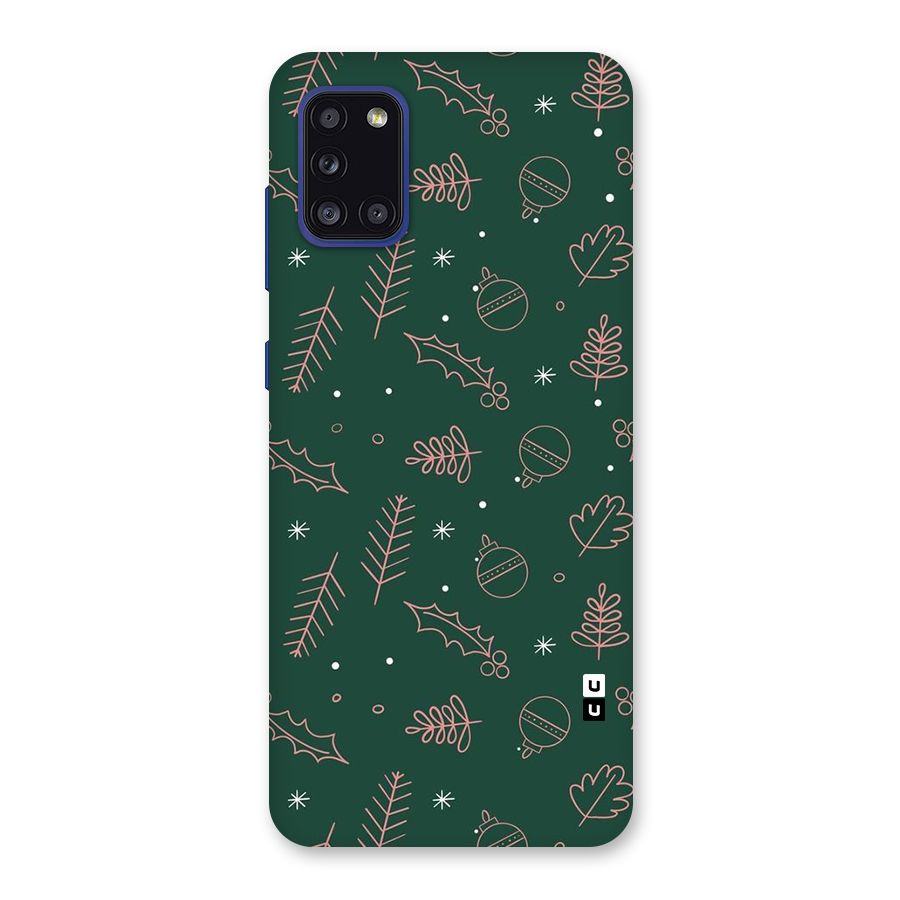 Christmas Vibes Leaves Back Case for Galaxy A31