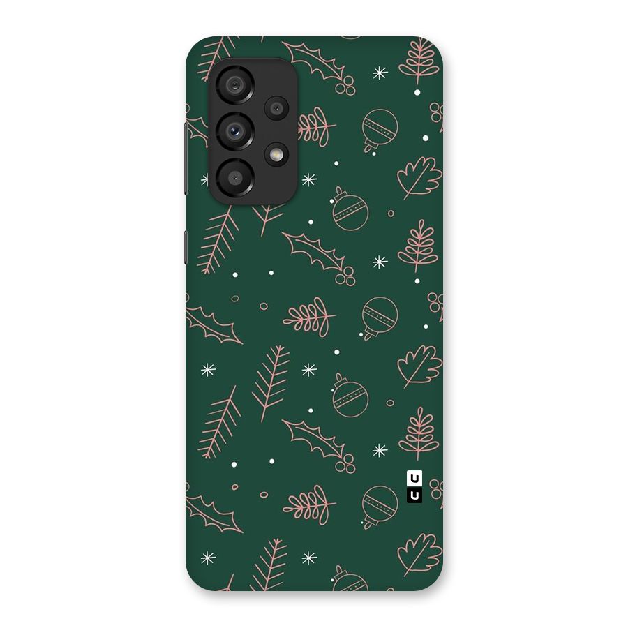 Christmas Vibes Leaves Back Case for Galaxy A33 5G