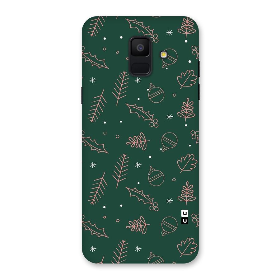 Christmas Vibes Leaves Back Case for Galaxy A6 (2018)