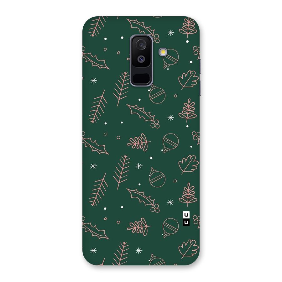 Christmas Vibes Leaves Back Case for Galaxy A6 Plus