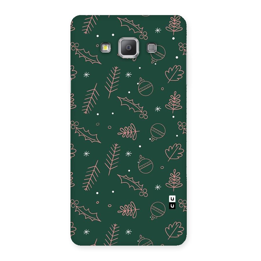 Christmas Vibes Leaves Back Case for Galaxy A7