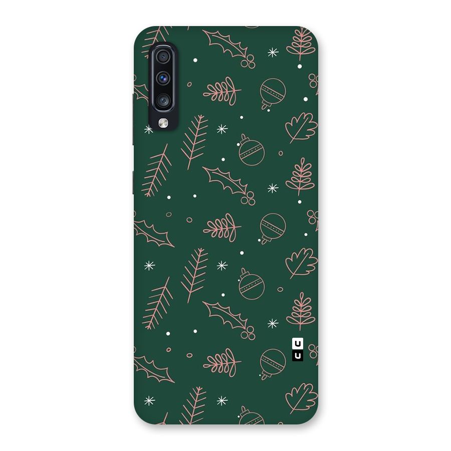 Christmas Vibes Leaves Back Case for Galaxy A70