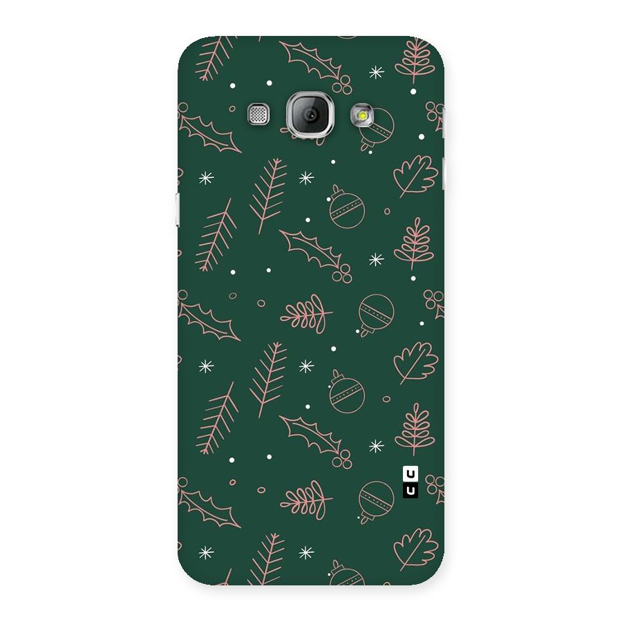 Christmas Vibes Leaves Back Case for Galaxy A8