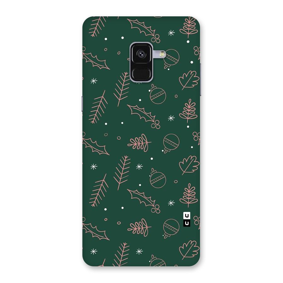 Christmas Vibes Leaves Back Case for Galaxy A8 Plus
