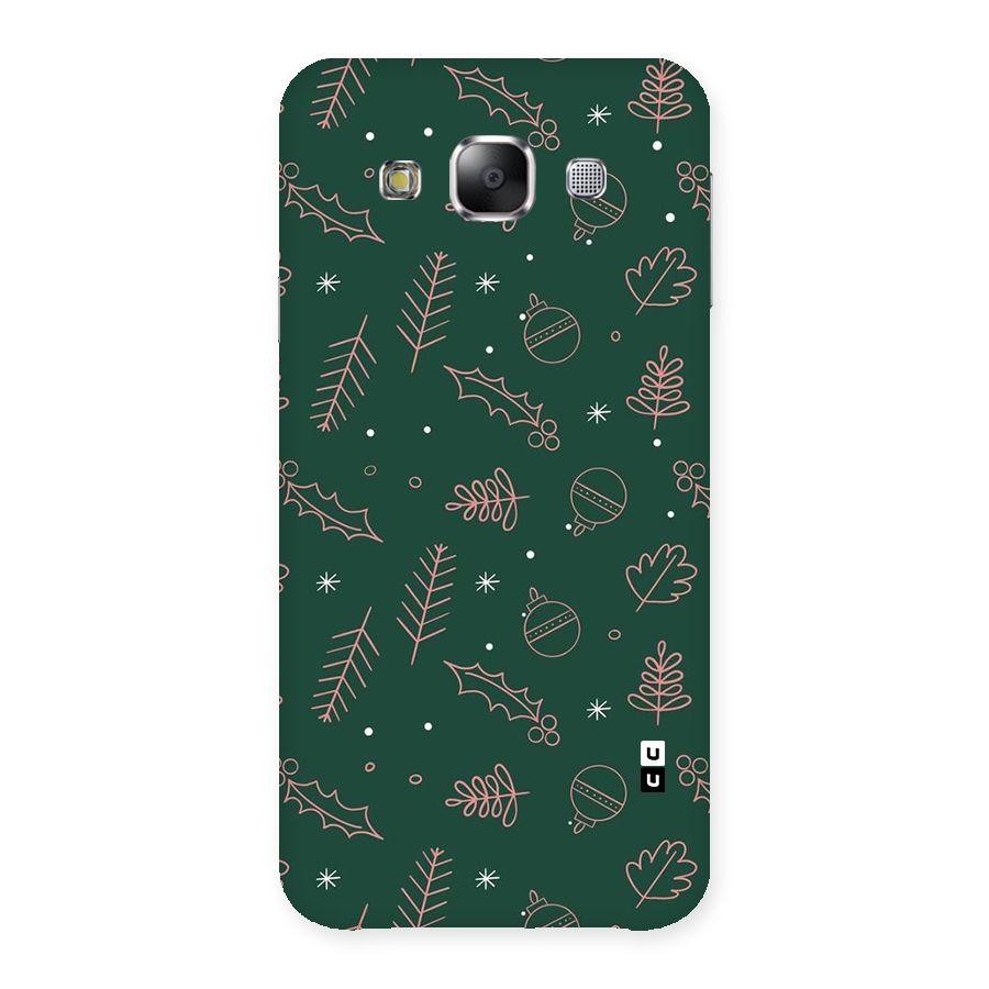Christmas Vibes Leaves Back Case for Galaxy E5
