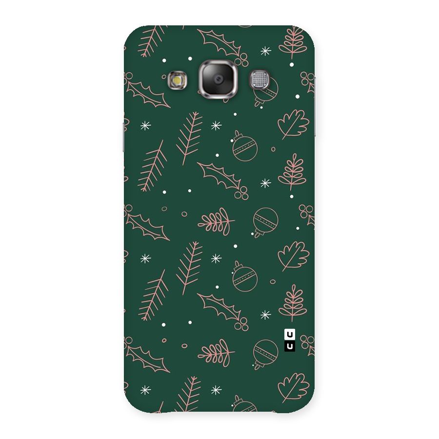 Christmas Vibes Leaves Back Case for Galaxy E7