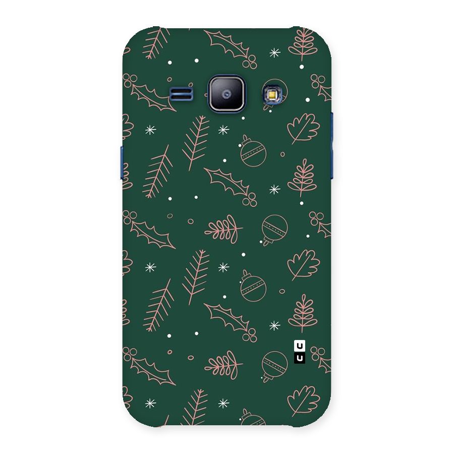 Christmas Vibes Leaves Back Case for Galaxy J1