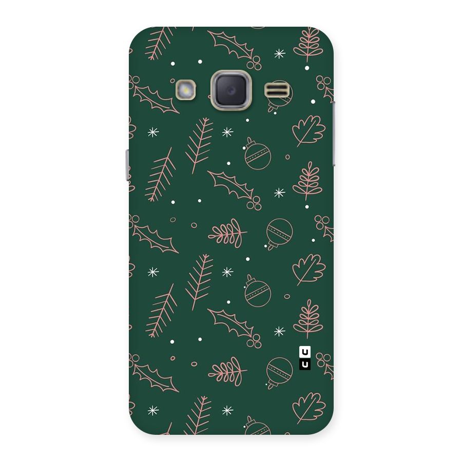 Christmas Vibes Leaves Back Case for Galaxy J2