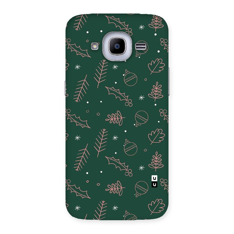 Christmas Vibes Leaves Back Case for Galaxy J2 2016