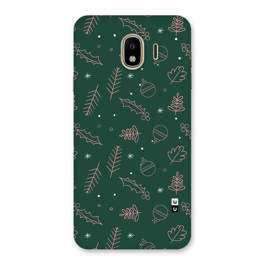 Christmas Vibes Leaves Back Case for Galaxy J4