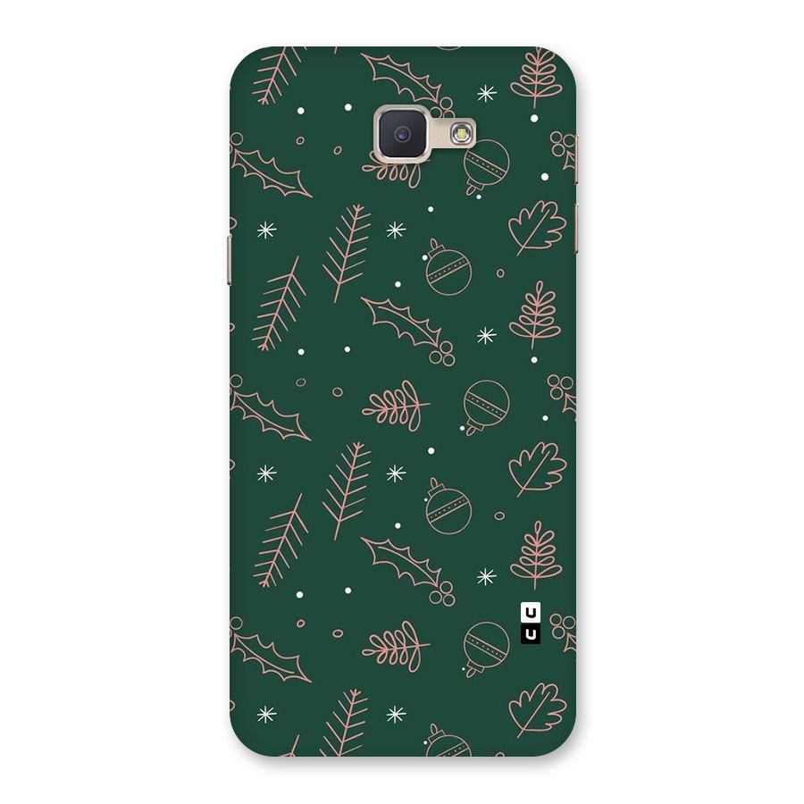 Christmas Vibes Leaves Back Case for Galaxy J5 Prime