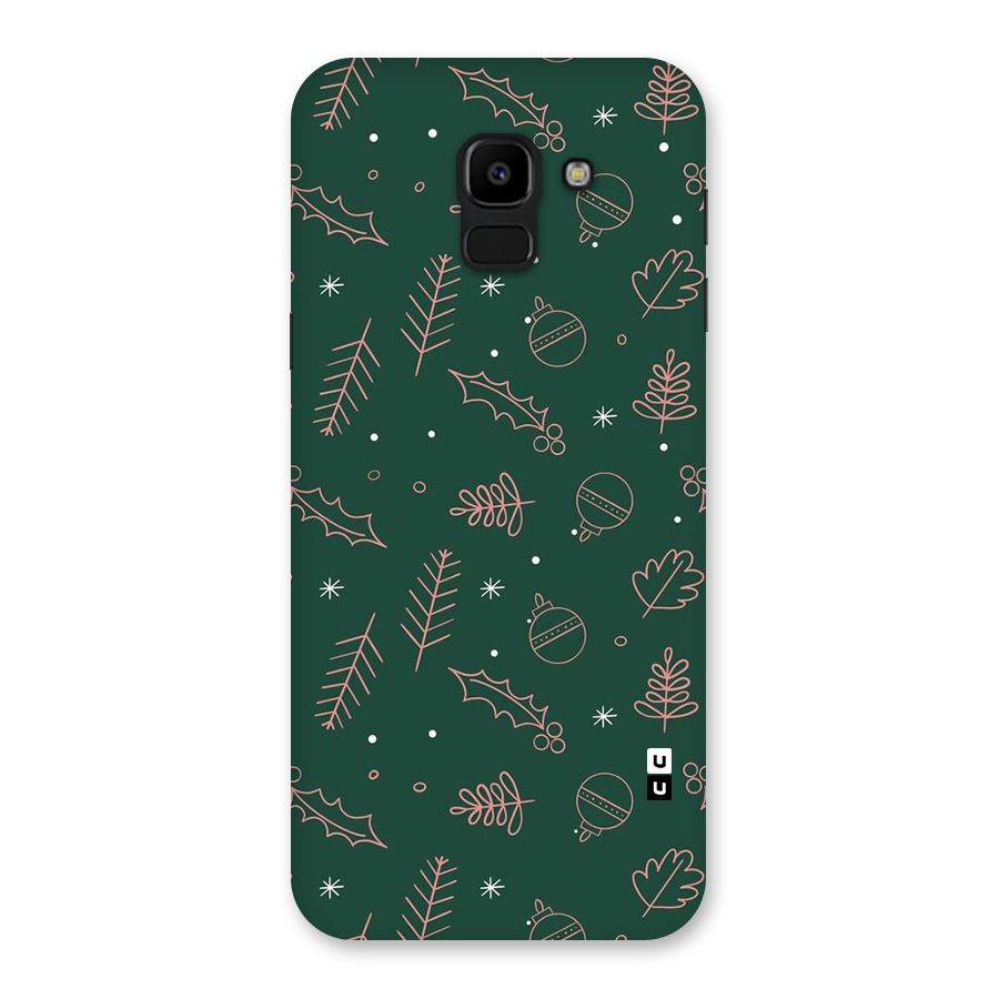 Christmas Vibes Leaves Back Case for Galaxy J6