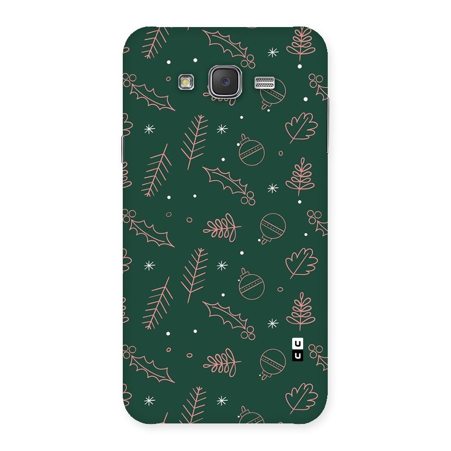 Christmas Vibes Leaves Back Case for Galaxy J7