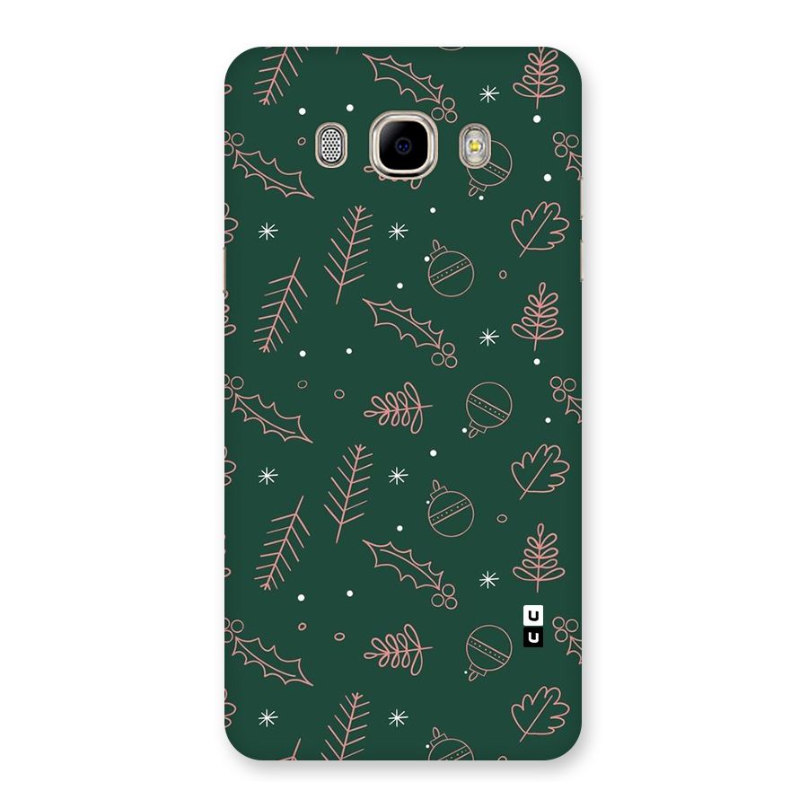 Christmas Vibes Leaves Back Case for Galaxy J7 2016