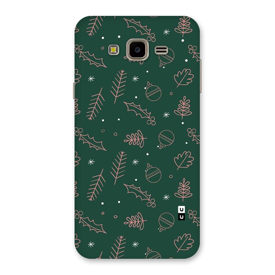 Christmas Vibes Leaves Back Case for Galaxy J7 Nxt