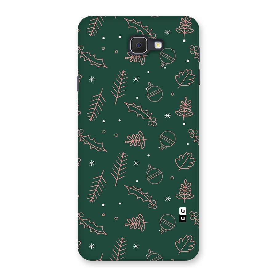 Christmas Vibes Leaves Back Case for Galaxy J7 Prime