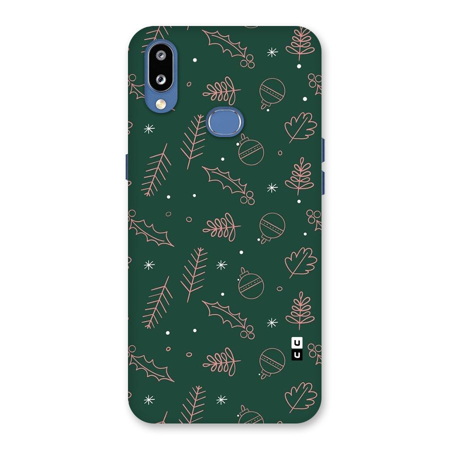 Christmas Vibes Leaves Back Case for Galaxy M01s