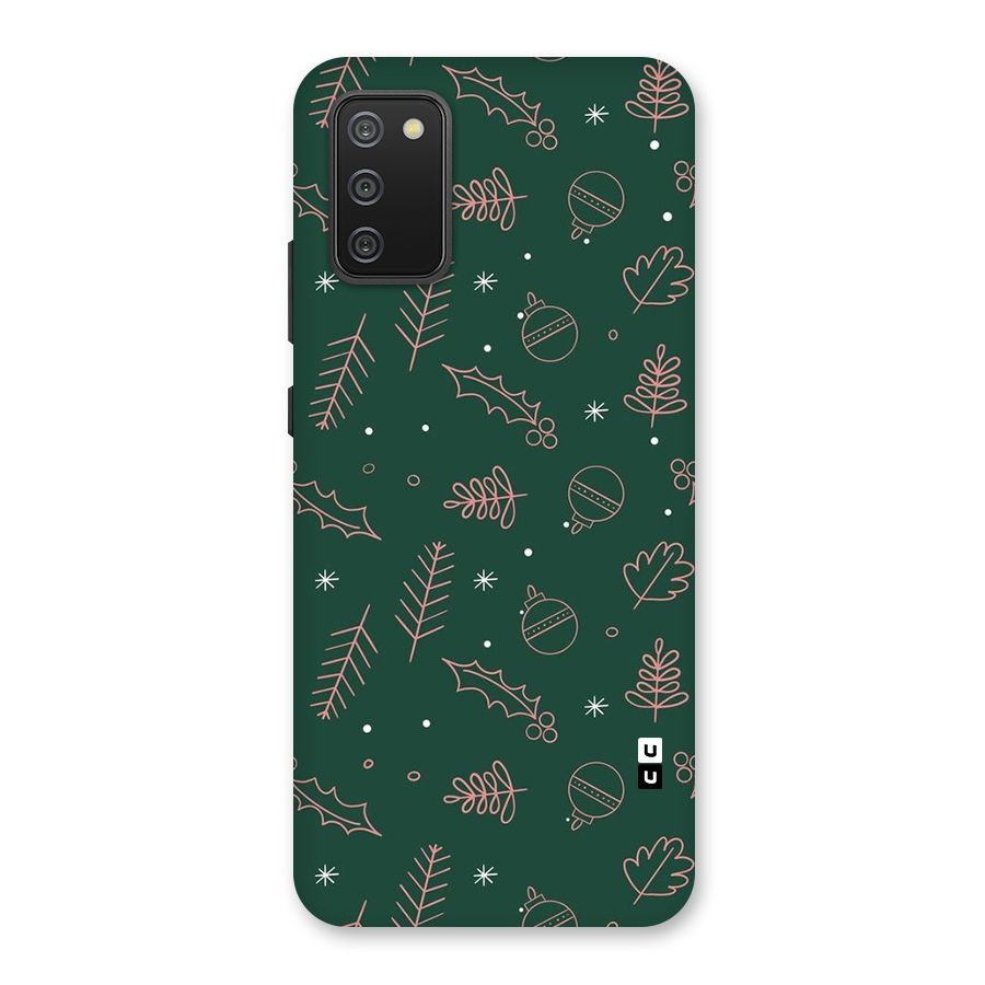 Christmas Vibes Leaves Back Case for Galaxy M02s