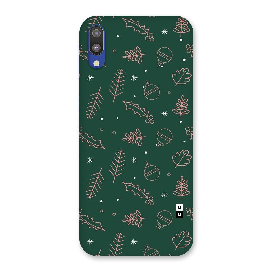 Christmas Vibes Leaves Back Case for Galaxy M10